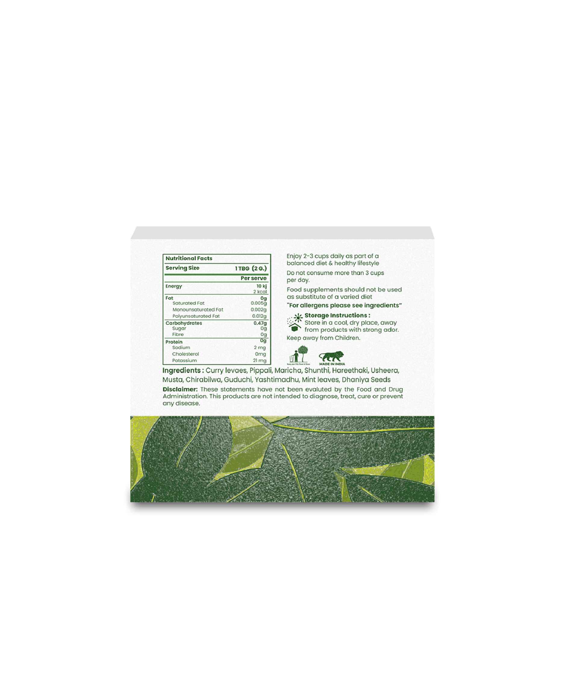 Shivamastu Tummy Tonic Herbal Tea - 20 Pyramid Teabags - By Shivamastu Ayurveda - HNW GLOBAL