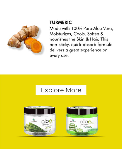 Korus Essential Aloe Vera Gel with Turmeric and Vitamin E - 200g Pack - HNW GLOBAL
