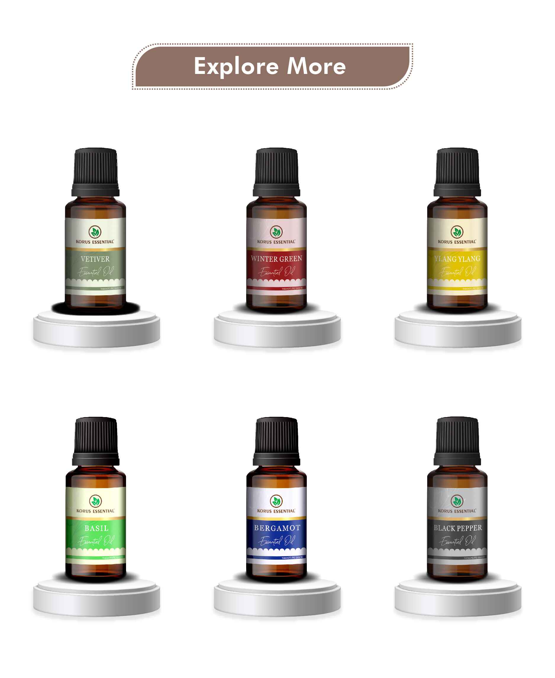Korus Essential Vanilla Essential Oil - 15ml - HNW GLOBAL