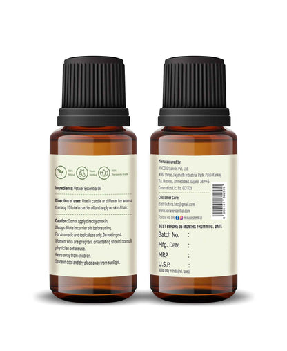 Korus Essential Vetiver Essential Oil - 15ml - HNW GLOBAL