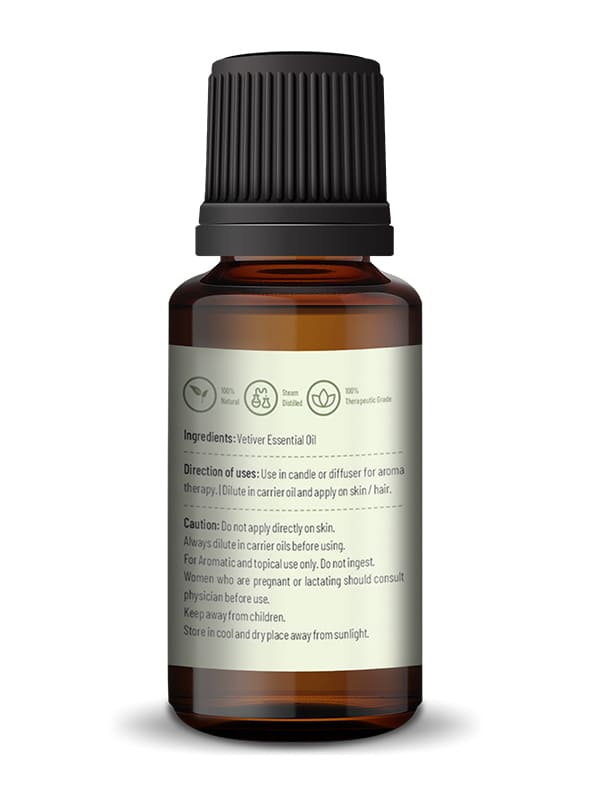 Vetiver Essential Oil - 15ml By Korus Essential