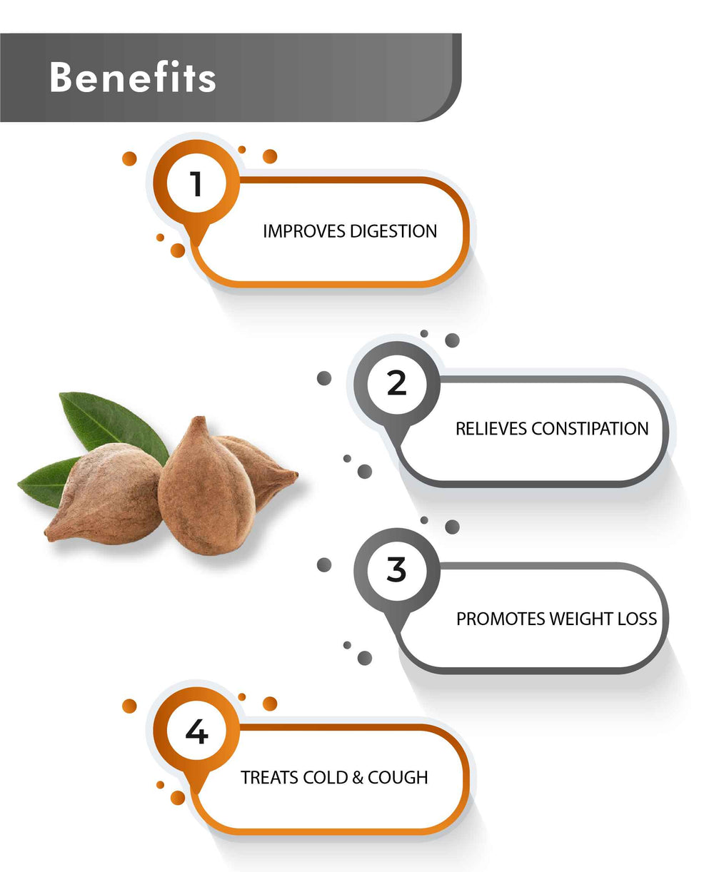 Just Jaivik Organic Vibhitaki Caplet - 750mg, 90 count - HNW GLOBAL