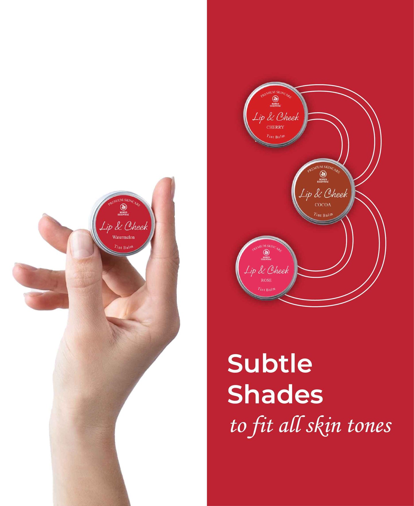 Korus Essential Watermelon Lip & Cheek Tint Balm - 8 Grams - HNW GLOBAL