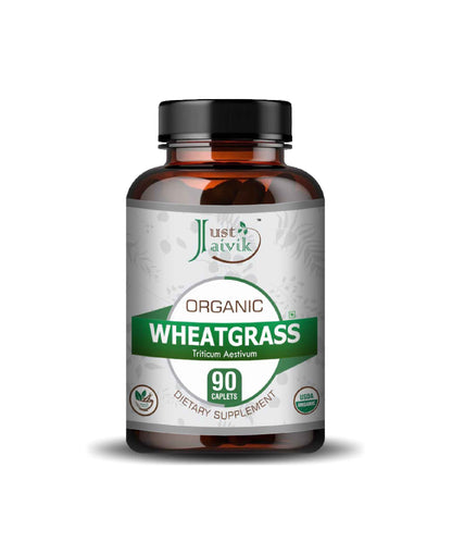 Just Jaivik Organic Wheatgrass Caplet - 750mg, 90 count
