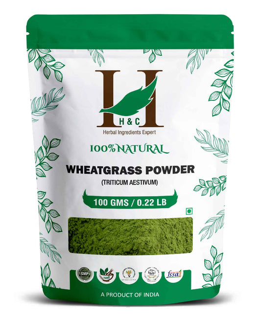 H&C Natural Wheatgrass Powder / Triticum Aestivum - 100gm