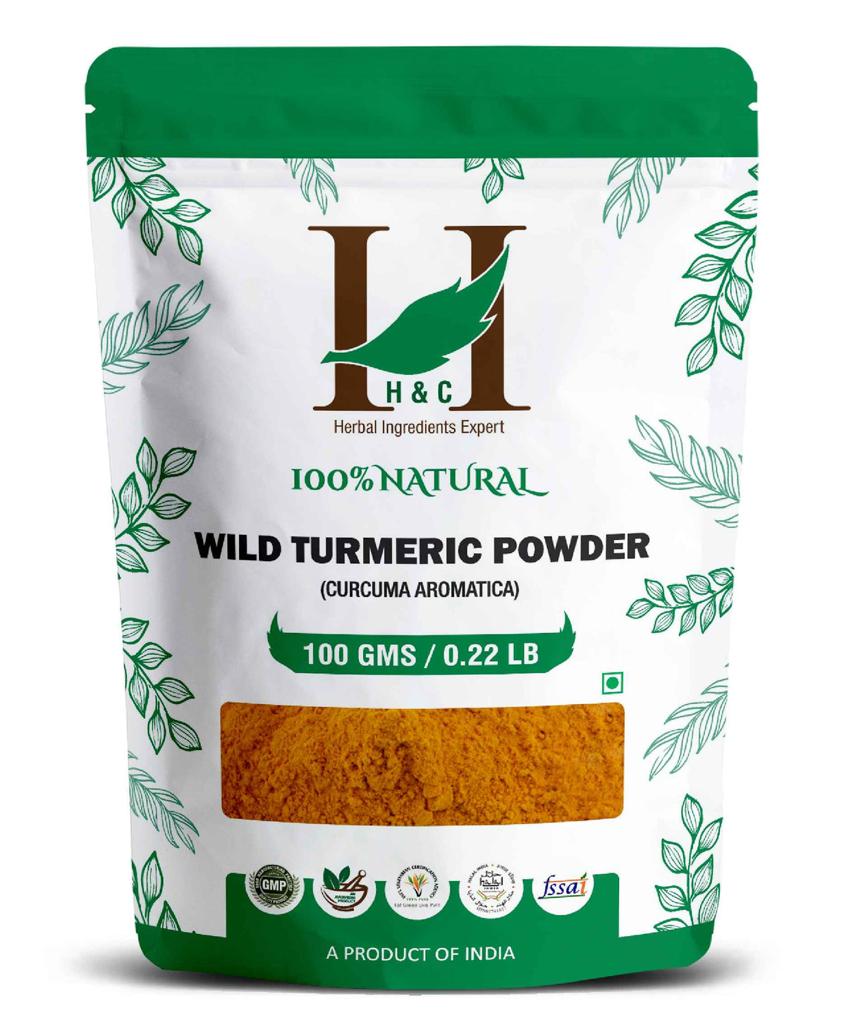 H&C Natural Wild Turmeric Powder - 100gm - HNW GLOBAL