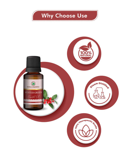 Korus Essential Winter Green Essential Oil - 15ml - HNW GLOBAL