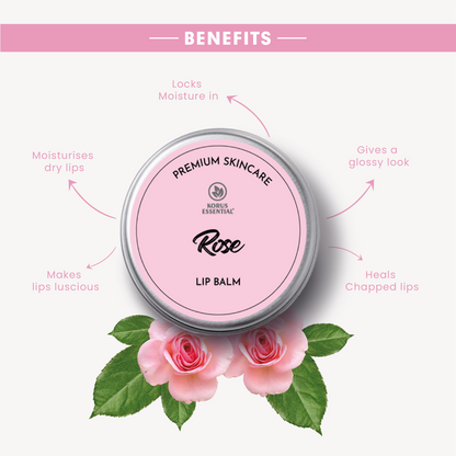 Rose Lip Balm with Shea Butter - 8 Grams