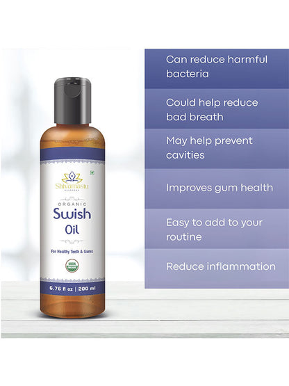 Organic Swish Oil 200 ml - 6.76 fl oz By Shivamastu